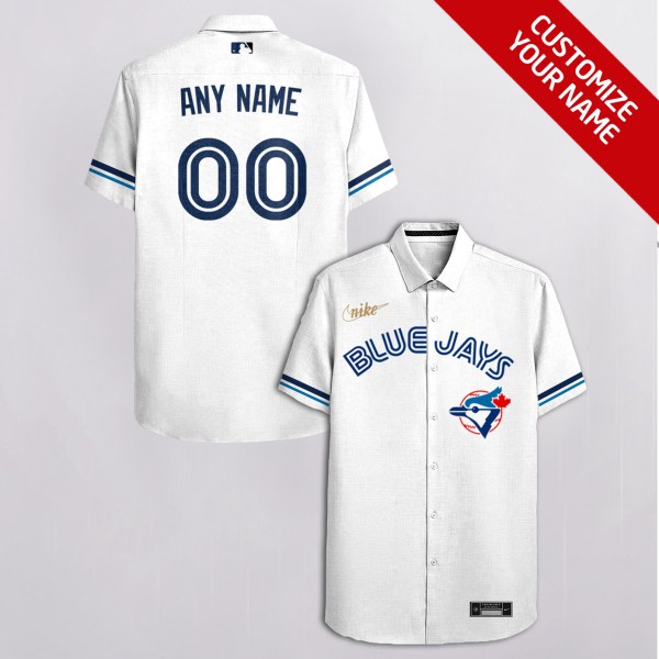 MLB Personalized Toronto Blue Jays White Hawaiian Shirt