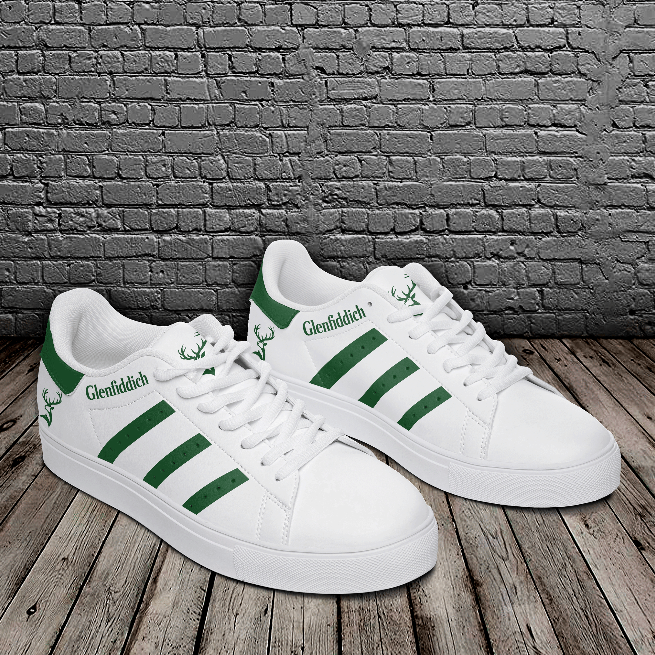 Glenfiddich Green And White Stan Smith Low Top Shoes