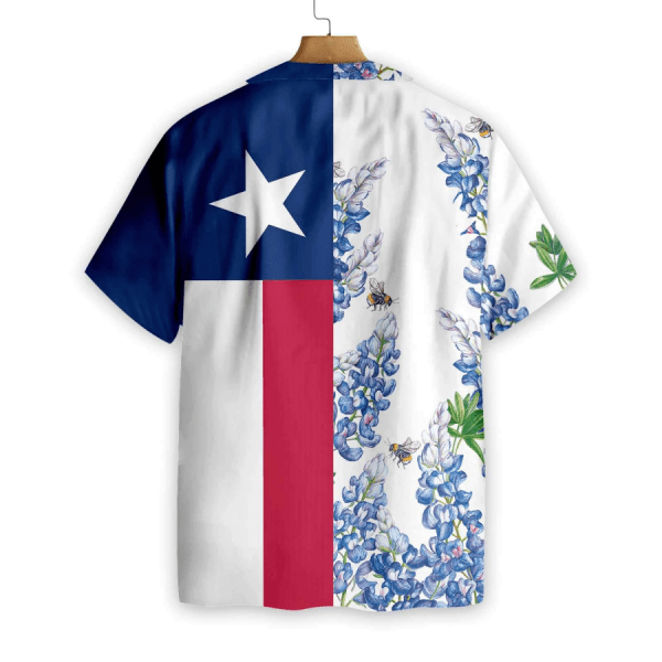 Texas Flag Bluebonnets V2 Hawaiian Shirt