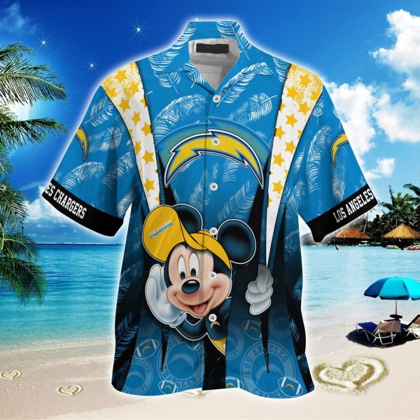 Los Angeles Chargers NFL Mickey Mouse Hawaiian Shirt
