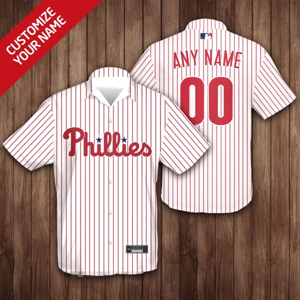 Philadelphia Phillies MLB White Personalized Hawaiian Shirt