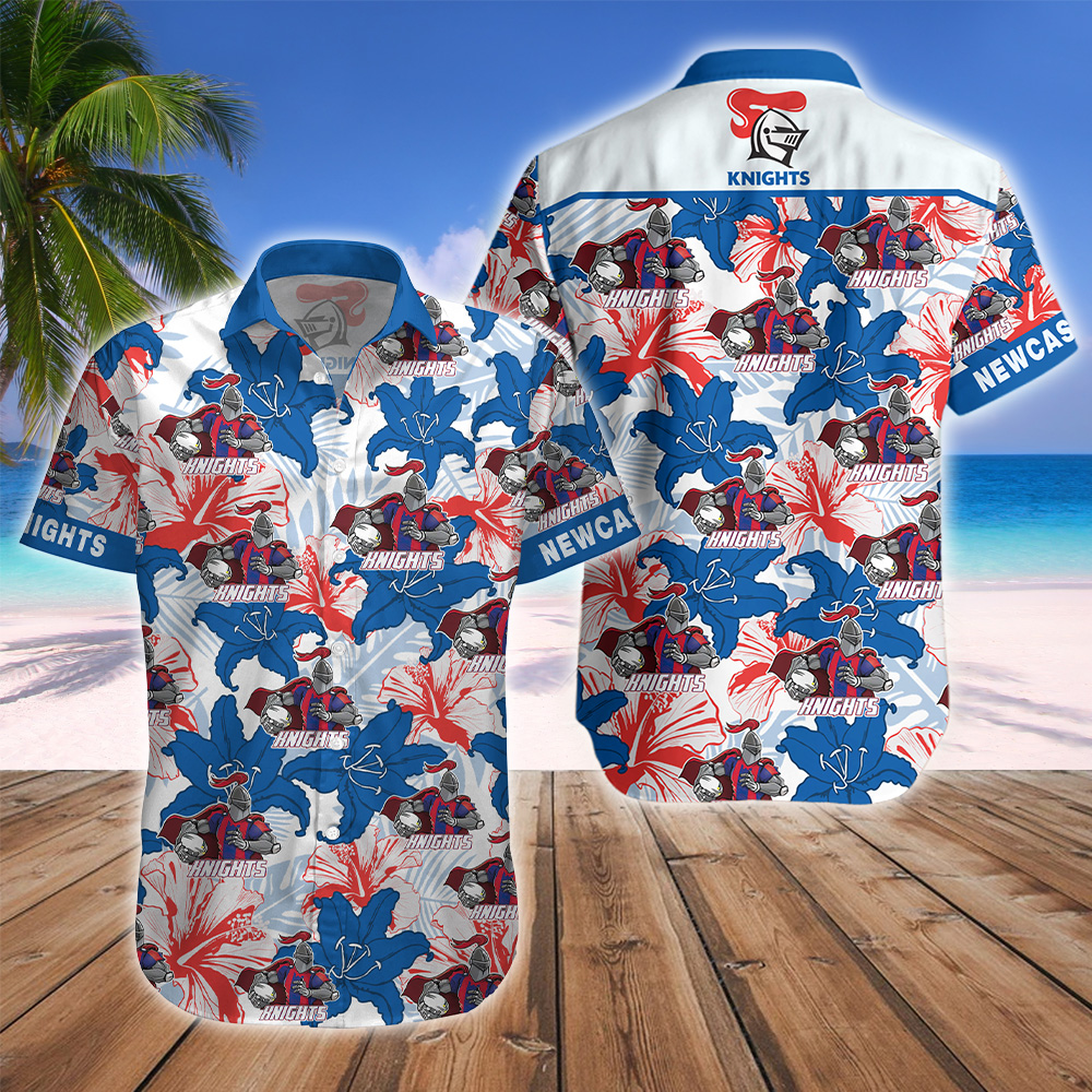 Newcastle Knights NRL Mascot Hawaiian Shirt