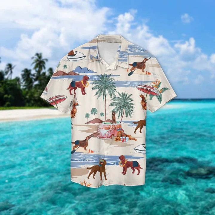 Irish Setter Summer Beach Aloha Hawaiian Shirt