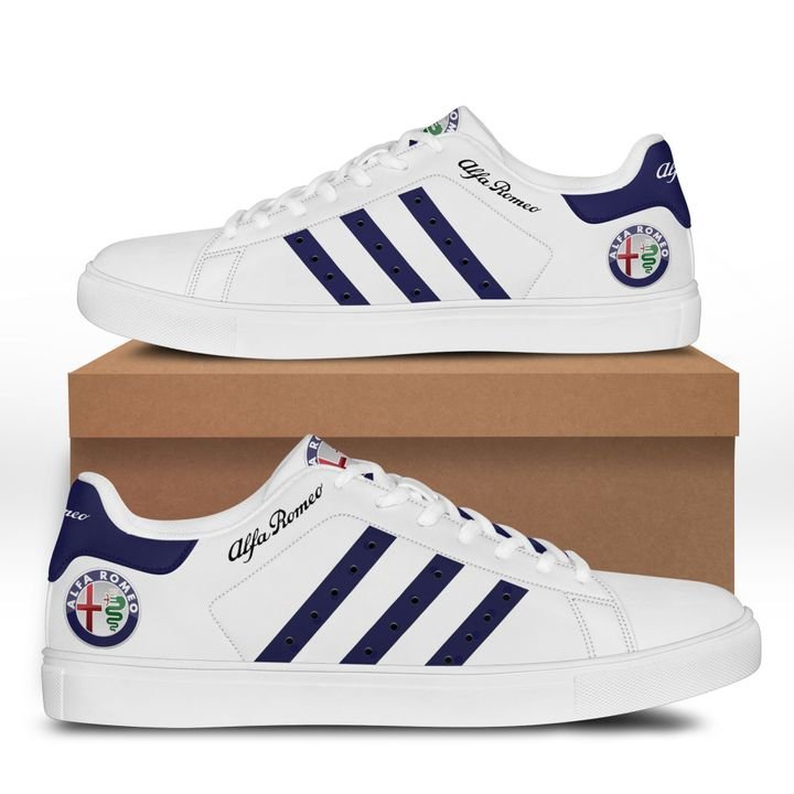 Alfa Romeo Navy And White Stan Smith Low Top Shoes