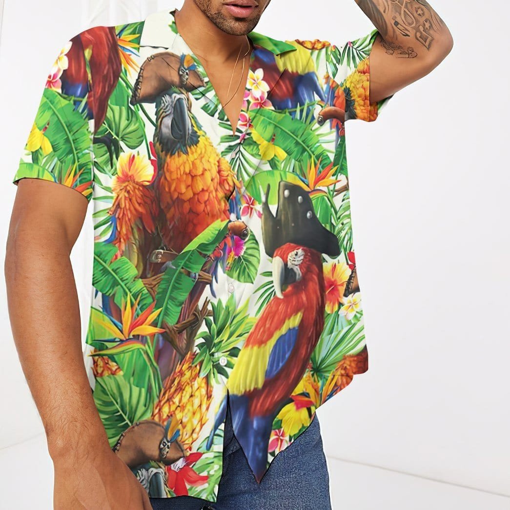 Parrot Pirate Tropical Hawaiian Shirts