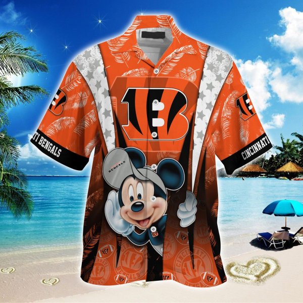 Cincinnati Bengals NFL Mickey Mouse Hawaiian Shirt