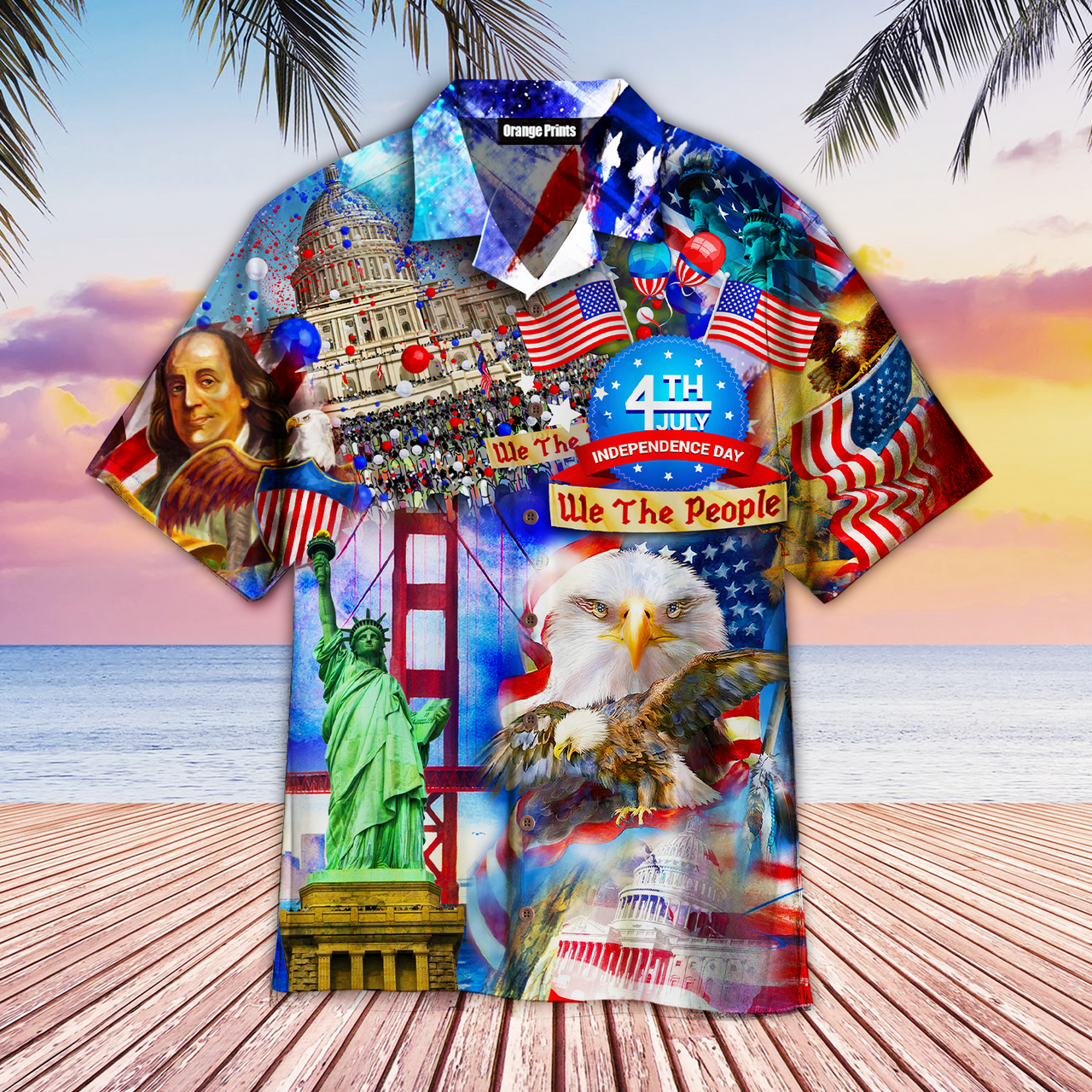 America Eagle Victory Independence Day Hawaiian Shirt