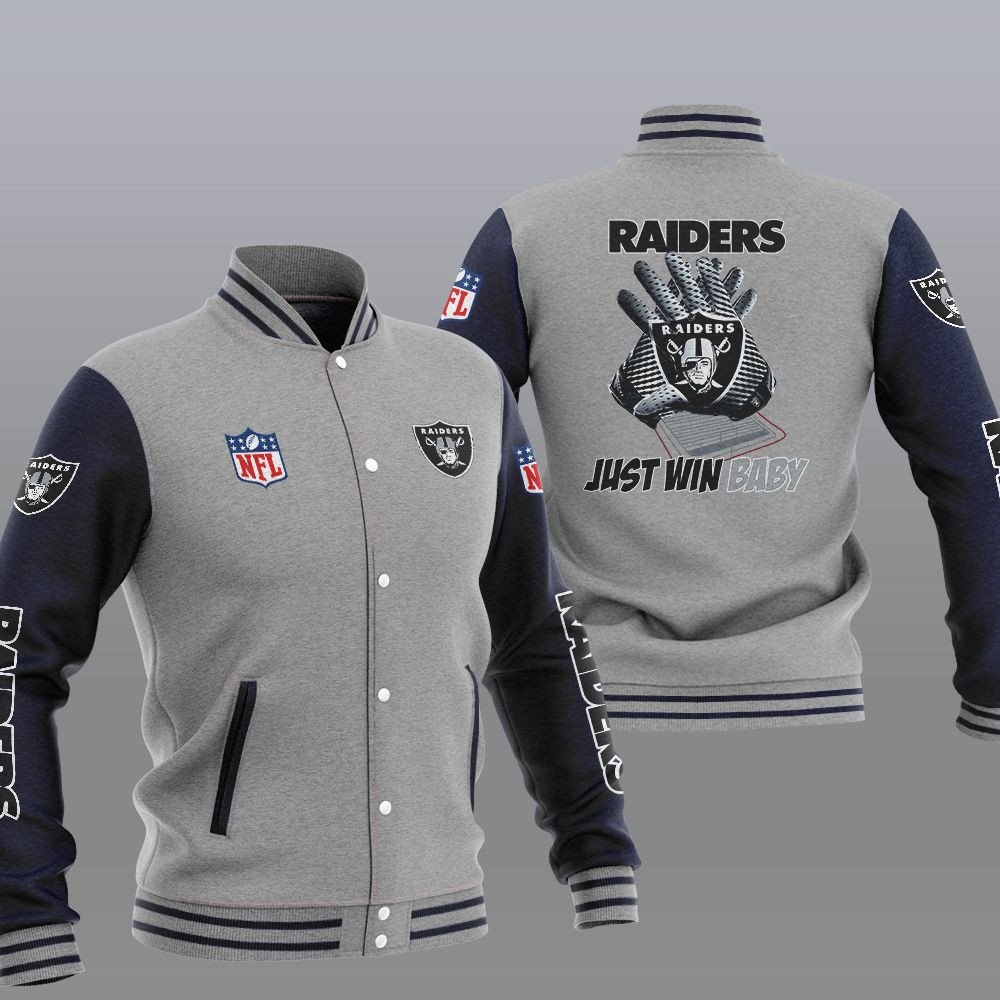 Las Vegas Raiders Just Win Baby Varsity Jacket