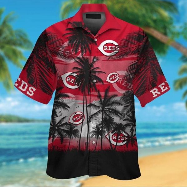 Cincinnati Reds Tropical Short Sleeve Hawaiian Shirt