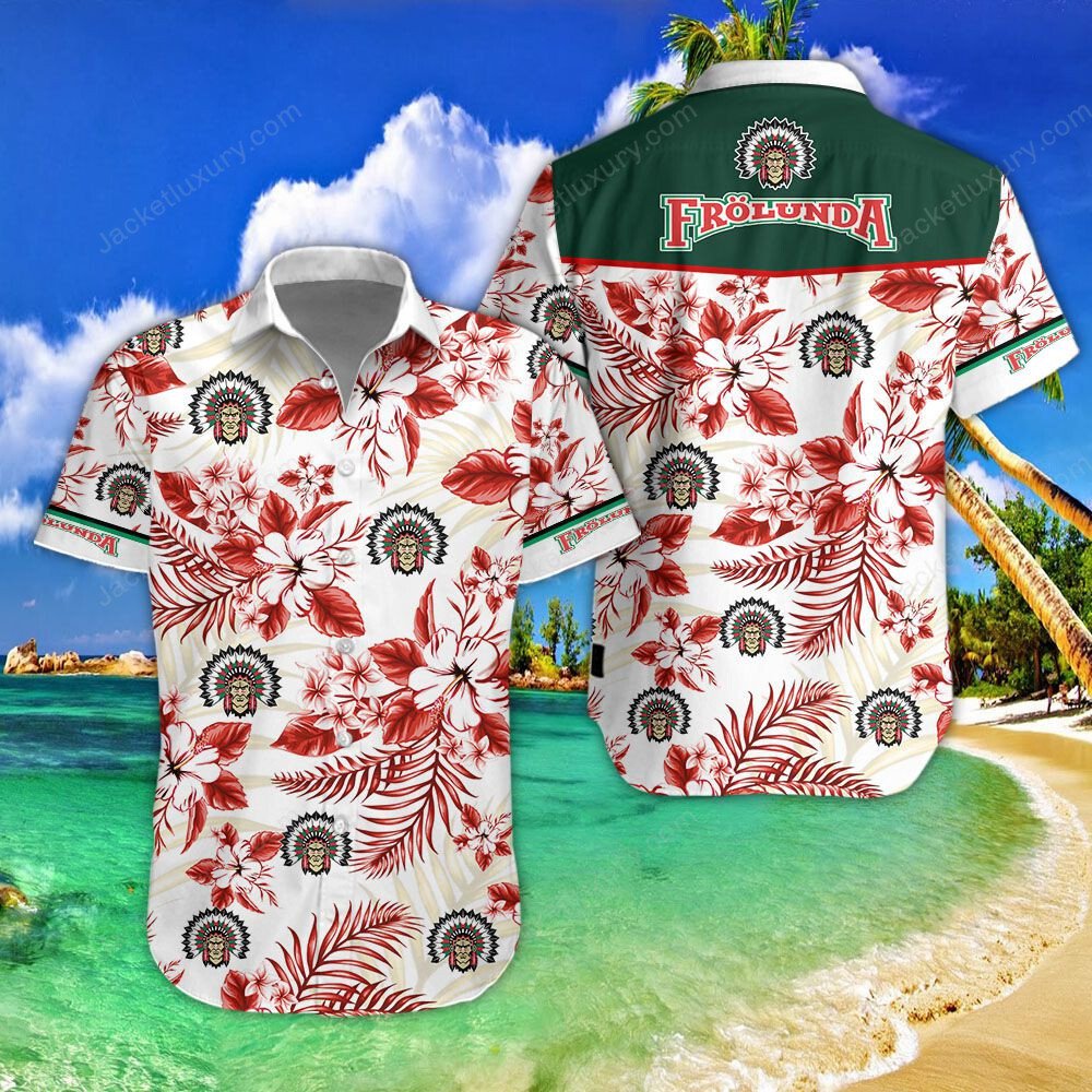 Frolunda HC 2022 tropical summer hawaiian shirt