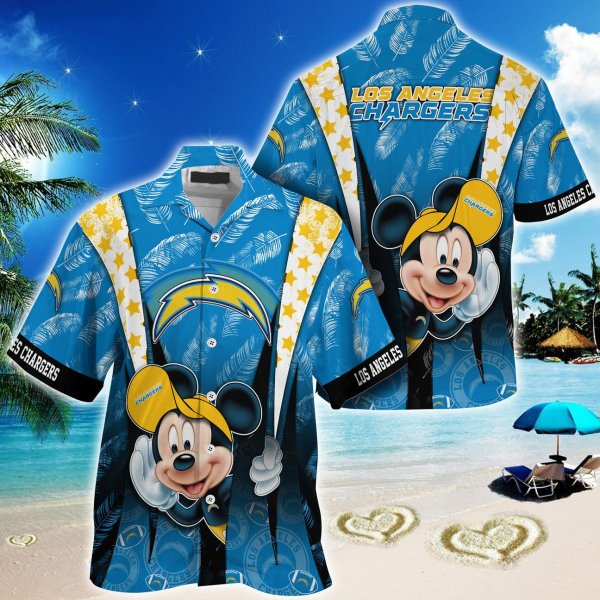 Los Angeles Chargers NFL Mickey Mouse Hawaiian Shirt