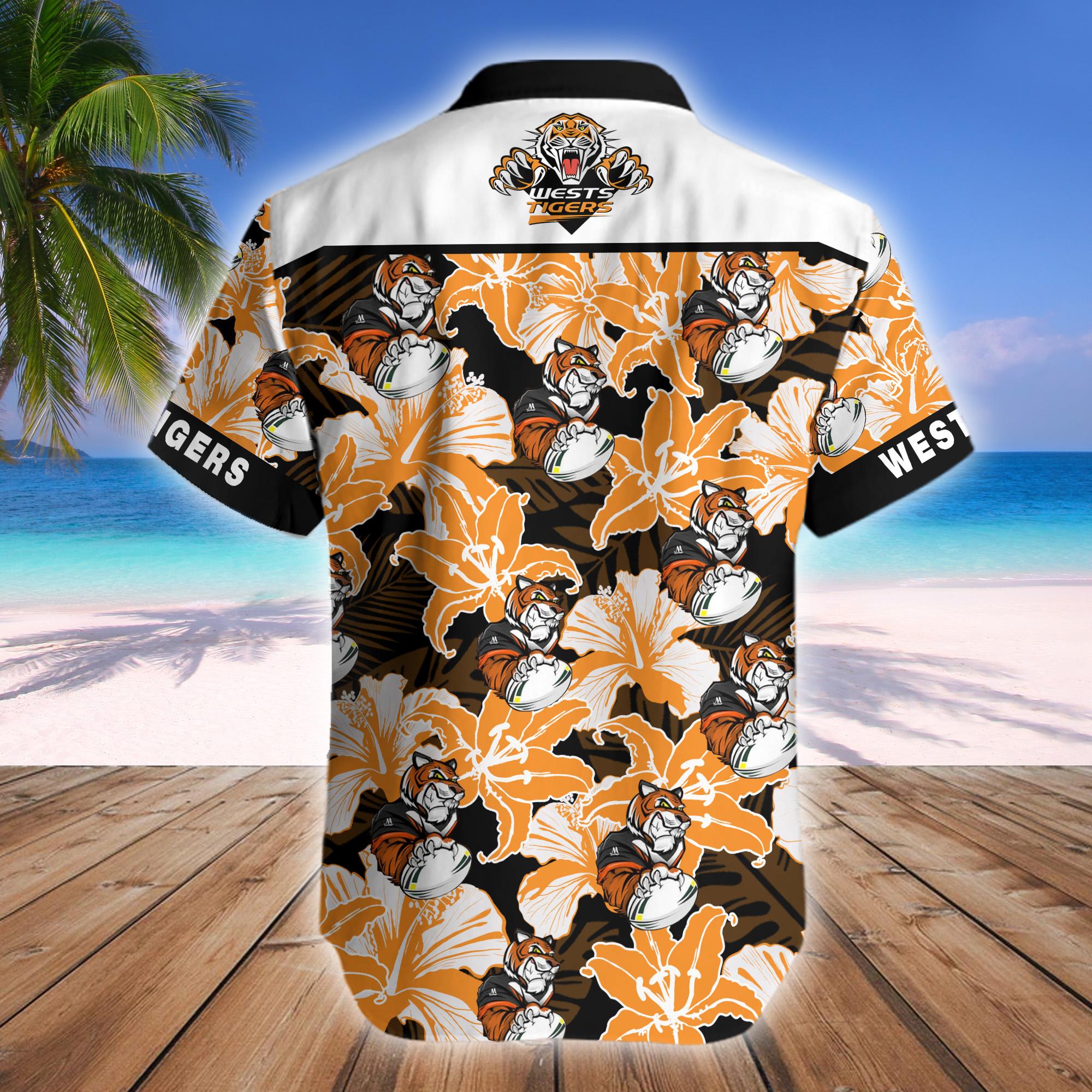 Wests Tigers Mascot NRL Hawaiian Shirt