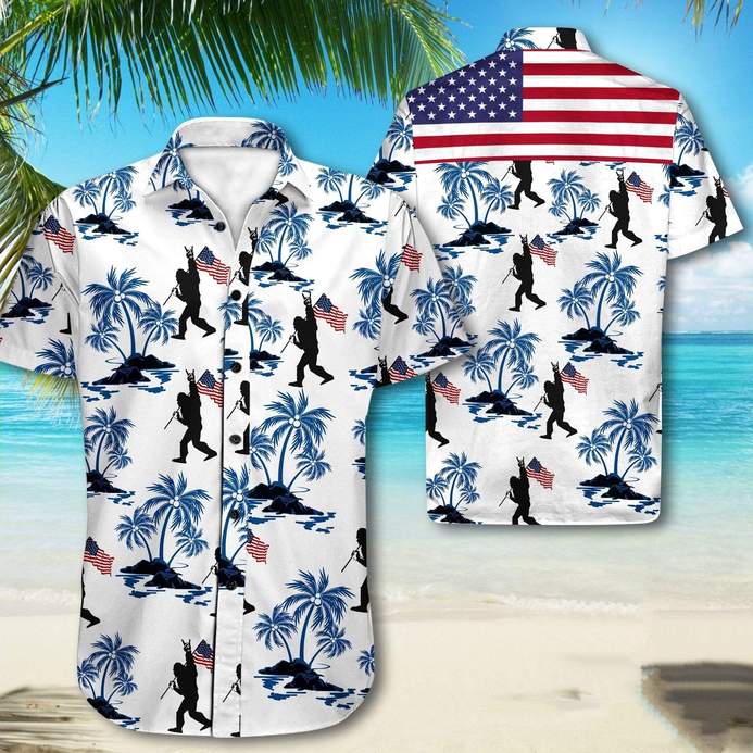 American Bigfoot Hawaiian Shirt