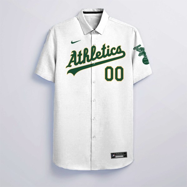 Oakland Athletics NFL White Personalized Hawaiian Shirt