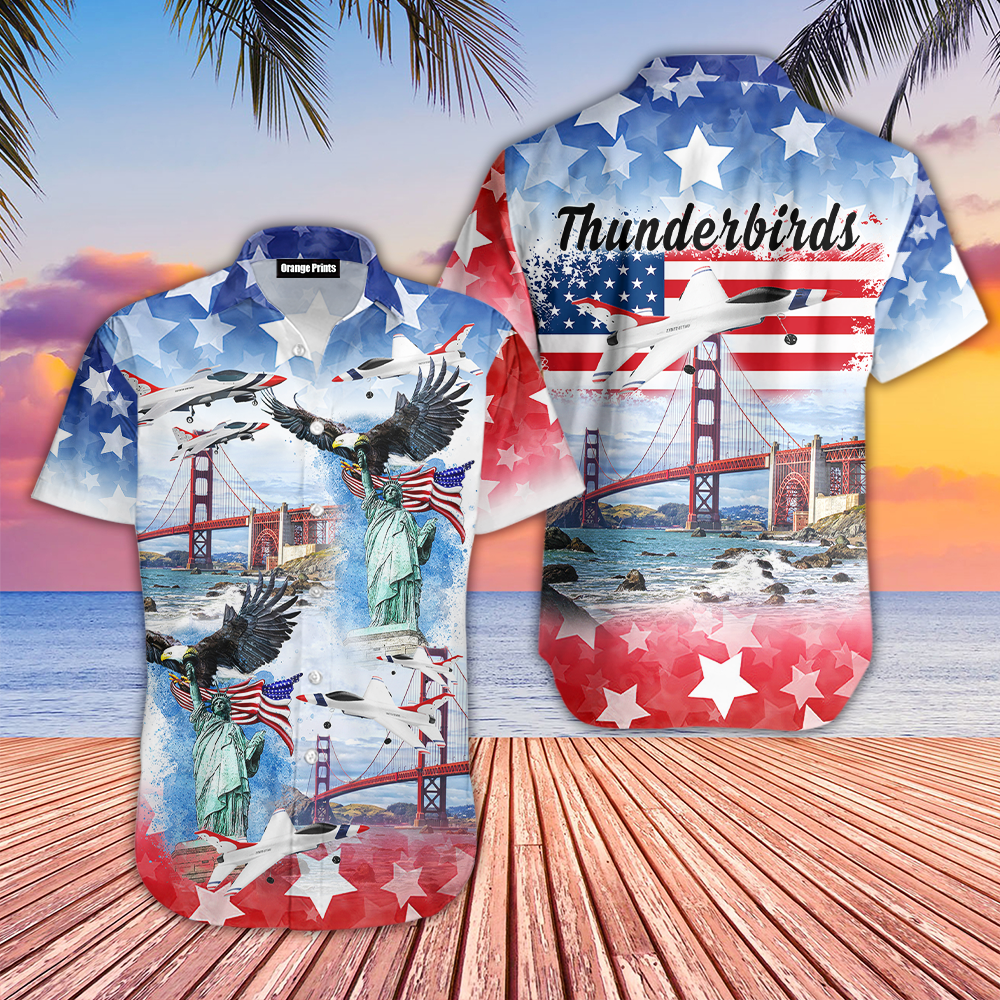 Eagle Thunderbirds USAF Air Independence Day Hawaiian Shirt