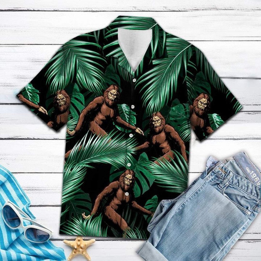 Sneaky Bigfoot Tropical Summer Hawaiian Shirts