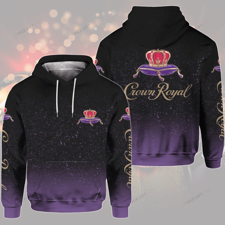 Crown Royal Black And Violet 3D Hoodie