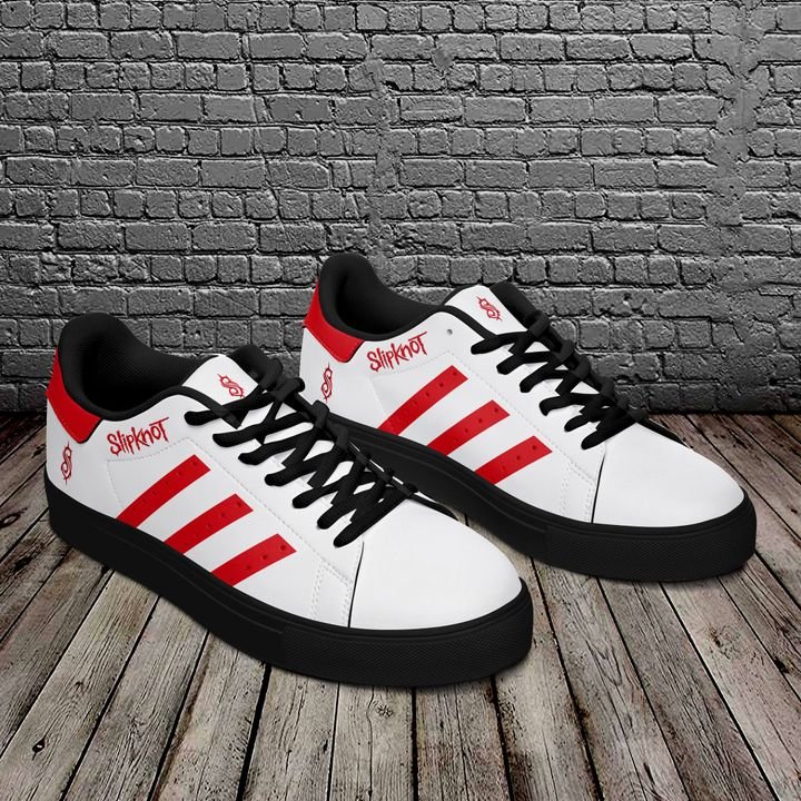 Slipknot Red And White Stan Smith Low Top Shoes