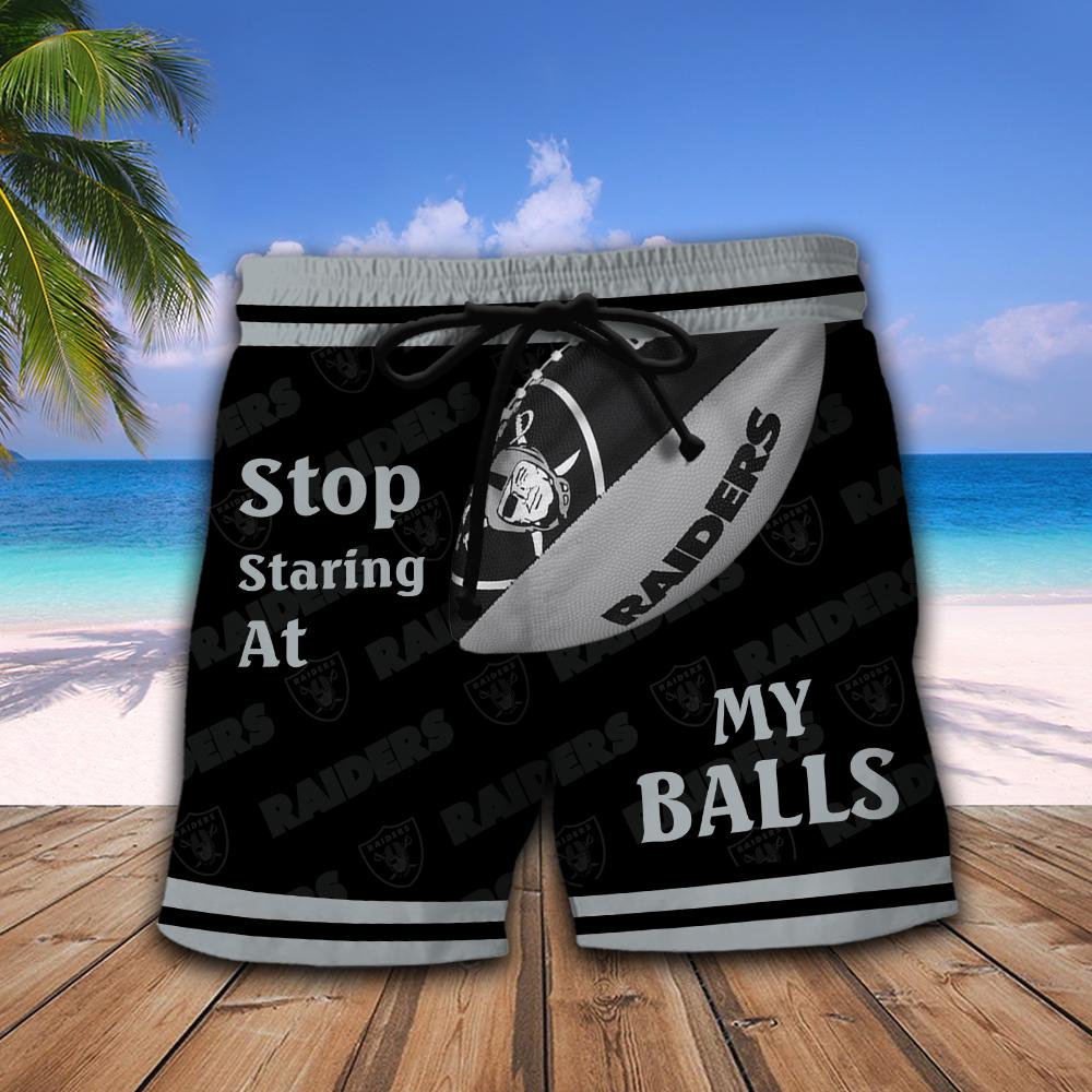 Las Vegas Raiders NFL Stop Staring At My Balls Men Short
