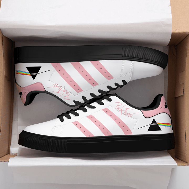 Pink Floyd Pink And White Stan Smith Low Top Shoes