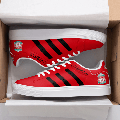 Liverpool Red 3D Over Printed Stan Smith Shoes