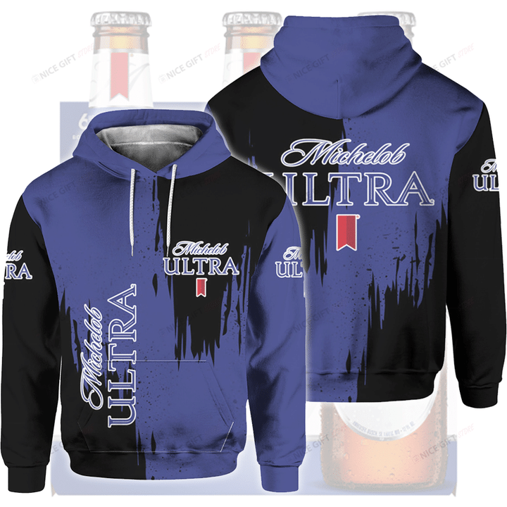 Michelob ULTRA Black And Violet 3D Hoodie