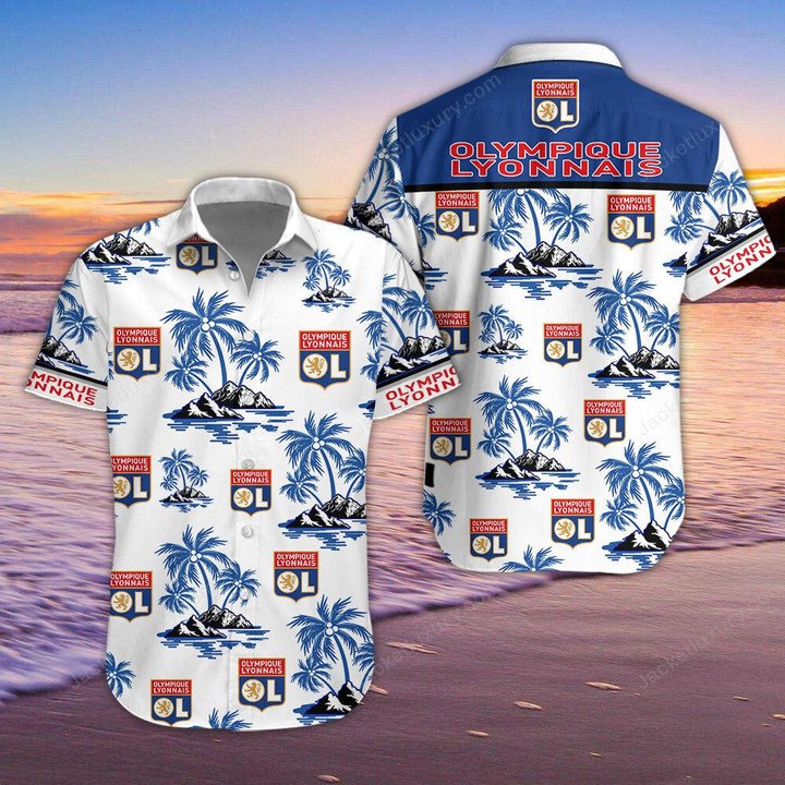 Olympique Lyonnais Hawaiian Shirt