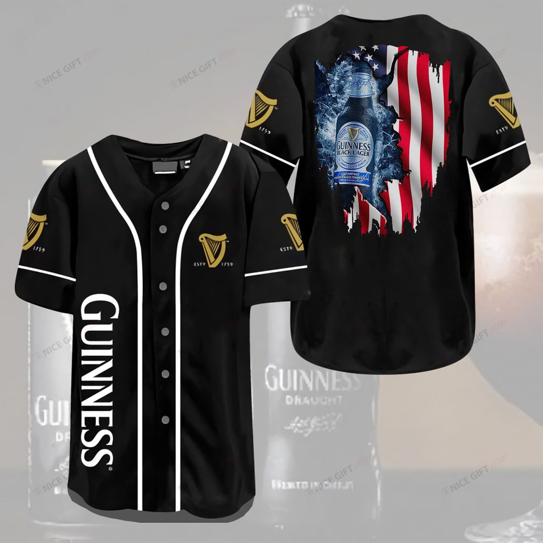 Guinness American Flag Baseball Jersey