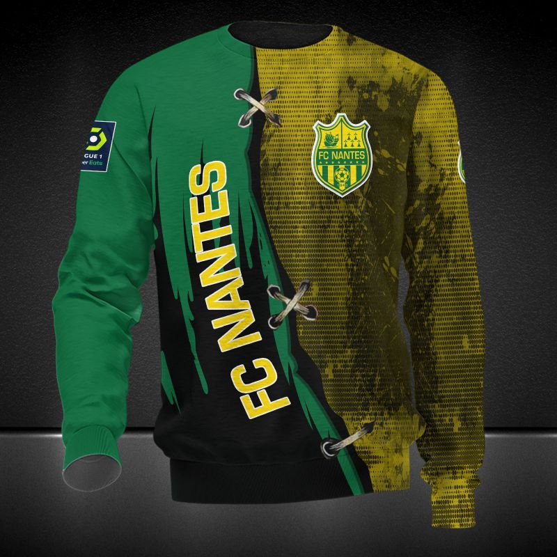 FC Nantes green 3d all over printed hoodie