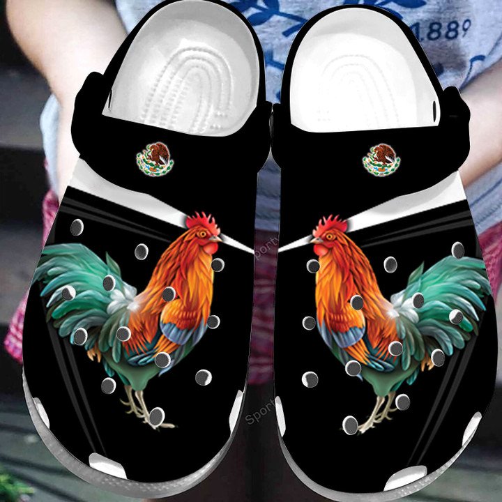 Mexican Rooster Crocs Crocband Clogs