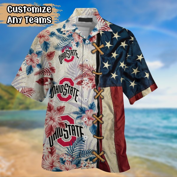 Ohio State Buckeyes July 4th Hawaiian Shirt