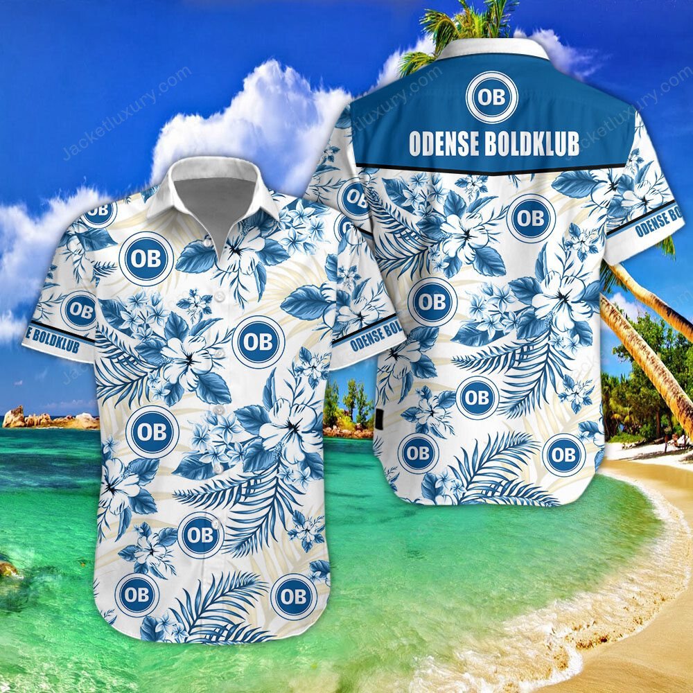 Odense Boldklub 2022 tropical summer hawaiian shirt