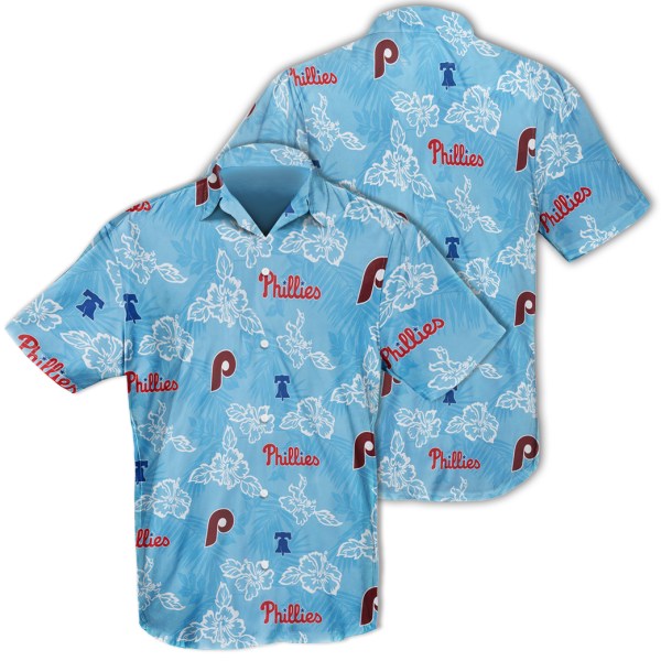 Philadelphia Phillies MLB Hibiscus Hawaiian Shirt