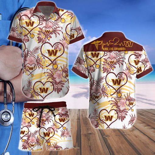 Nurse Love Washington Redskins Hawaiian shirt