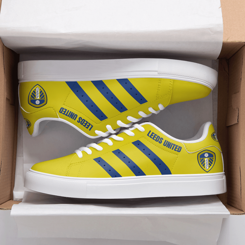 Leeds United Yellow Blue 3d Over Printed Stan Smith Shoes