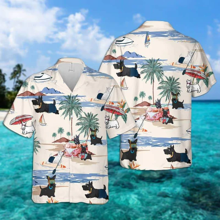 Scottish Summer Beach Aloha Hawaiian Shirt