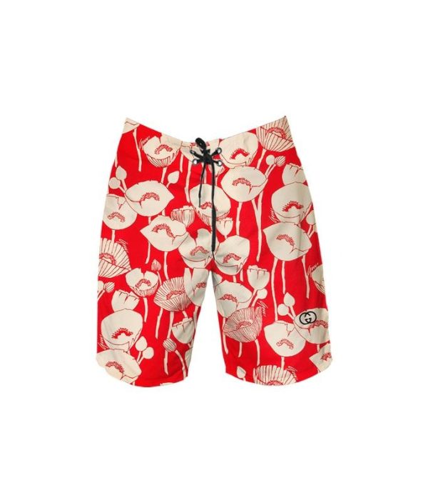 Gucci flower red hawaiian shirt and short