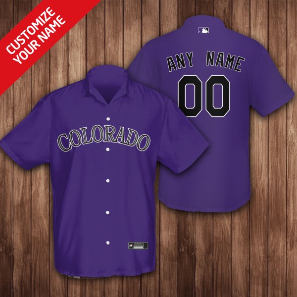 Colorado Rockies MLB Purple Personalized Hawaiian Shirt