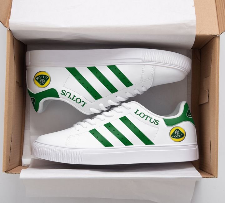 Lotus Green And White Stan Smith Low Top Shoes