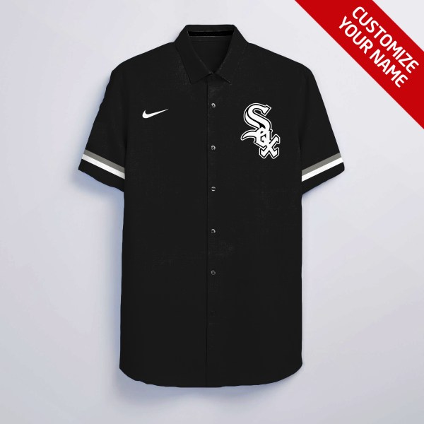 NFL Chicago White Sox Black Personalized Hawaiian Shirt