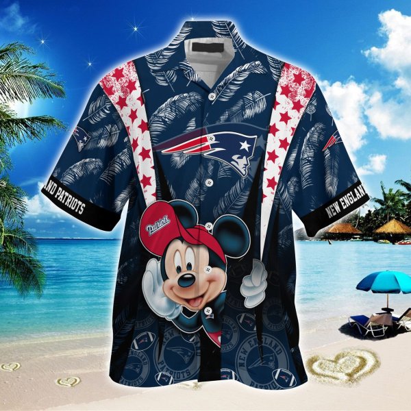 New England Patriots NFL And Mickey Hawaiian Shirt