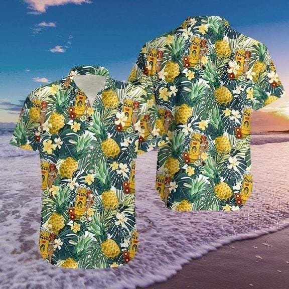 Sexy Girls Retro And Beer Pineapple Tropical Hawaiian Shirts