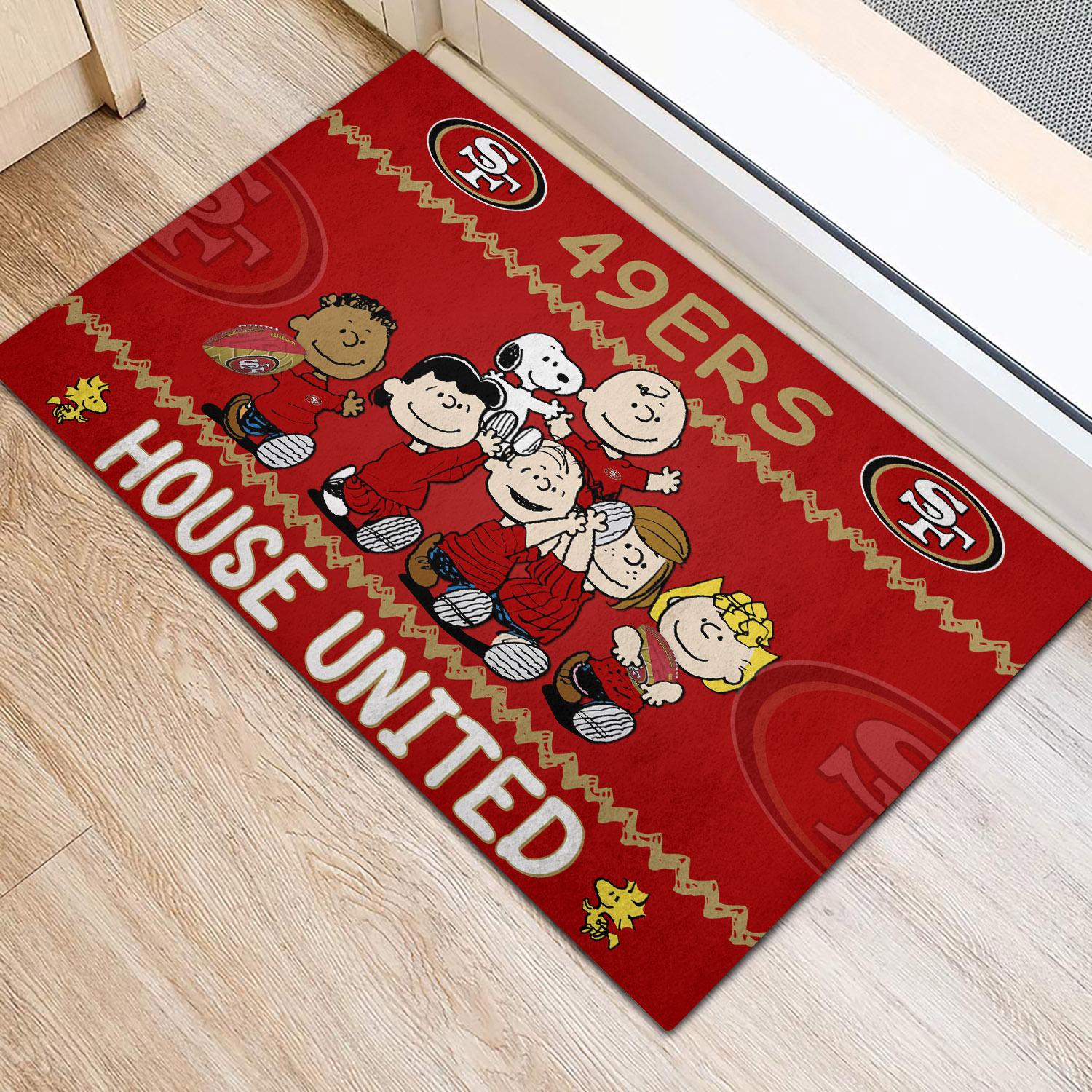 San Francisco 49ers Peanuts House United Doormat