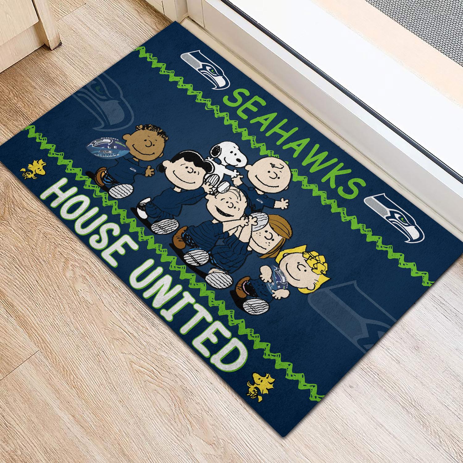 Seattle Seahawks Peanuts House United Doormat