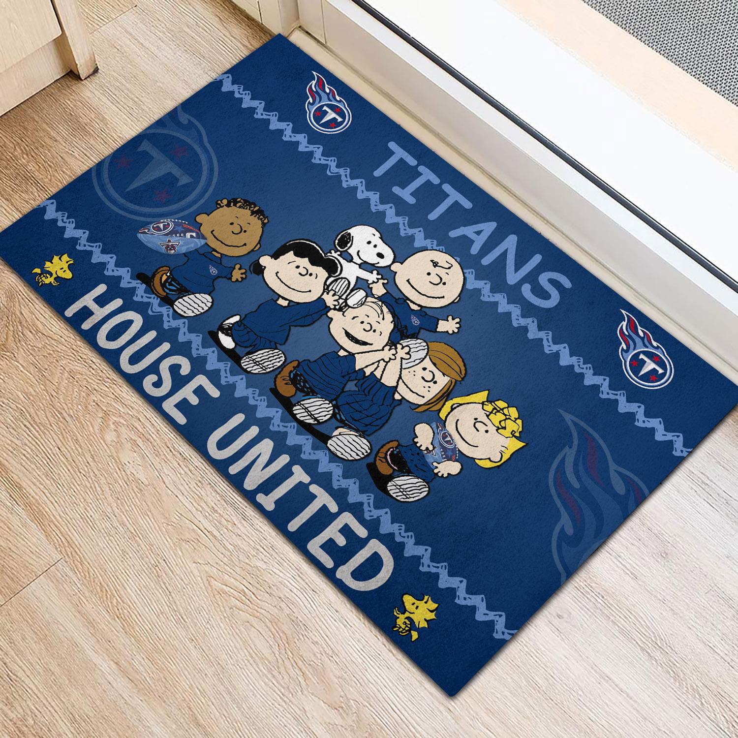 Tennessee Titans Peanuts House United Doormat