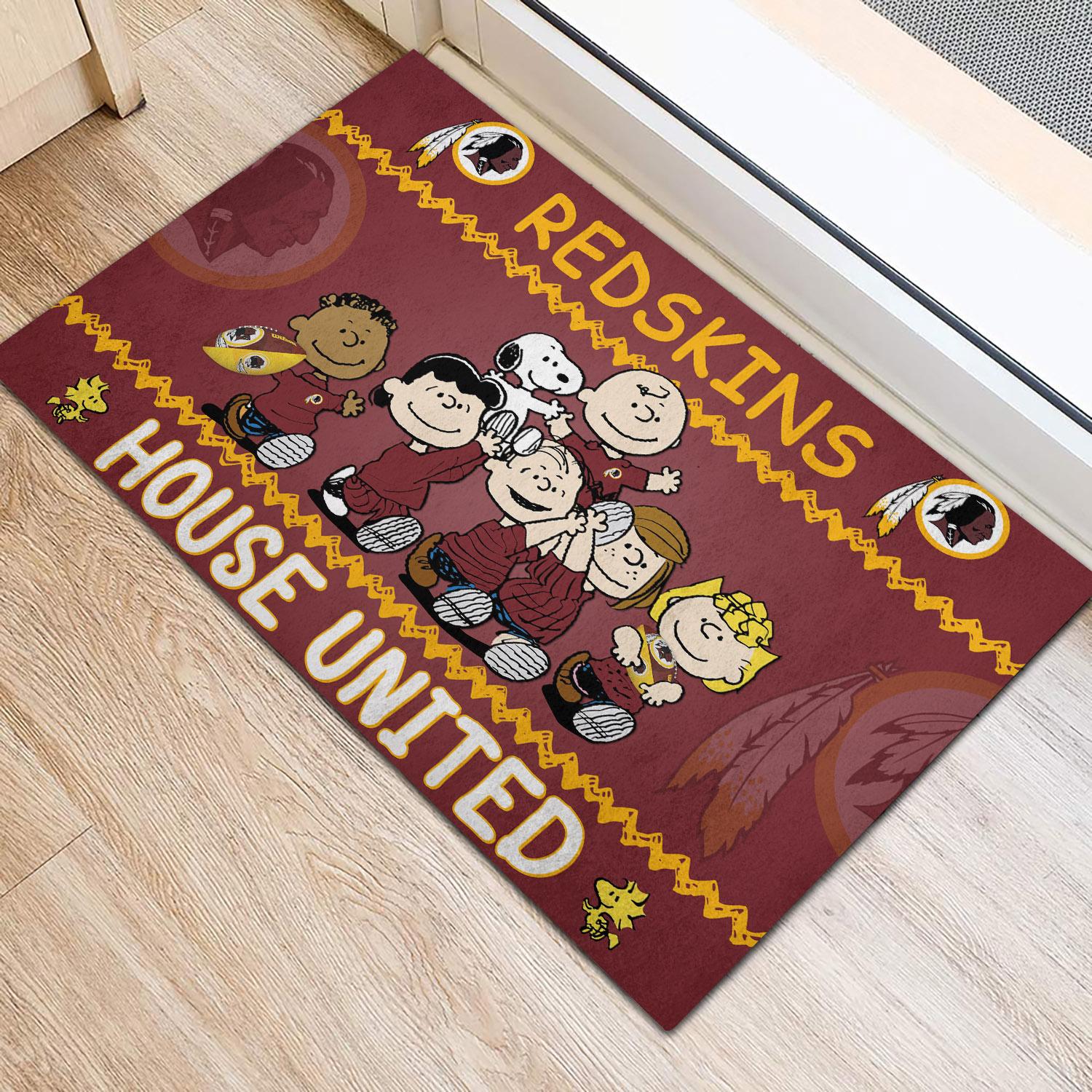 Washington Redskins Peanuts House United Doormat