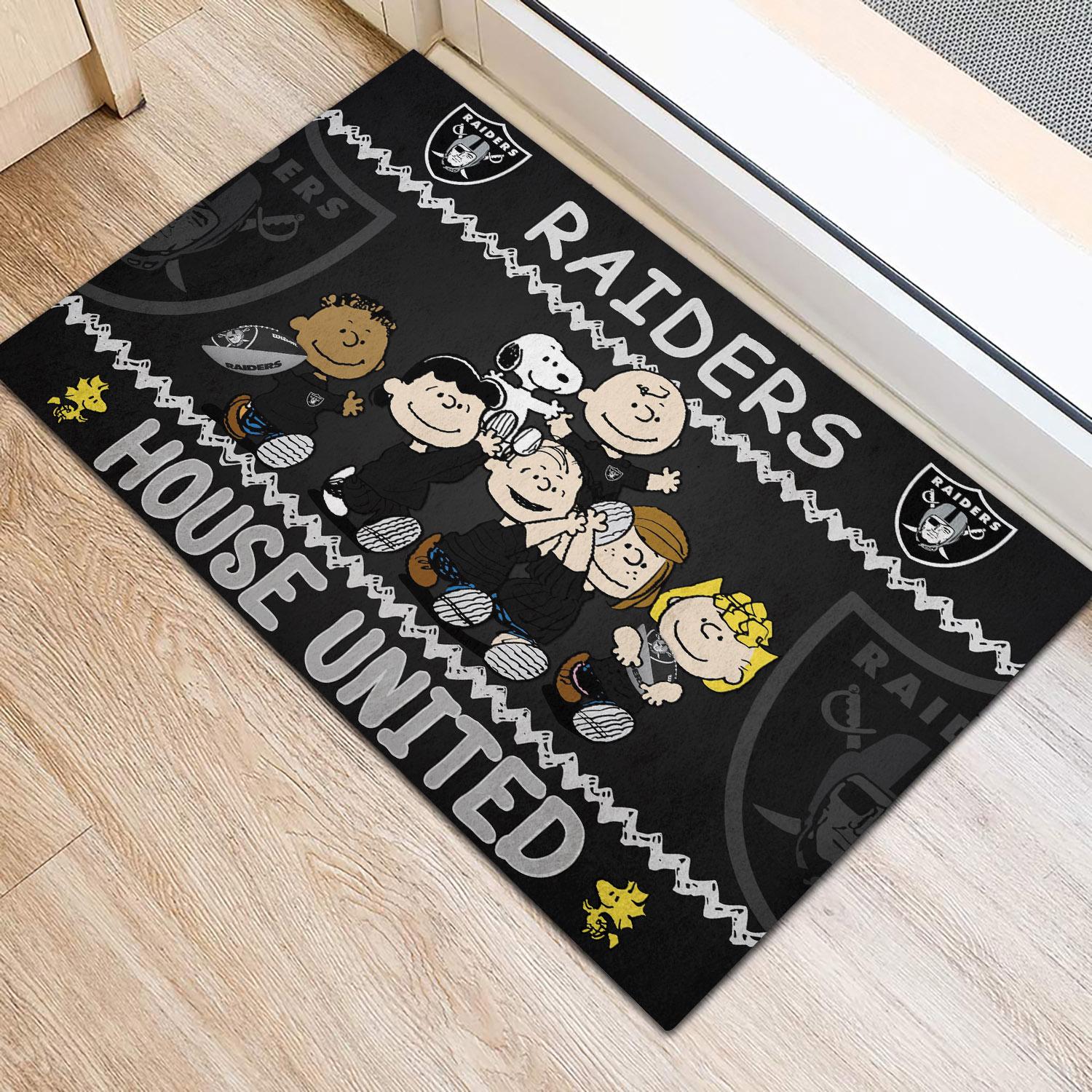 Las Vegas Raiders Peanuts House United Doormat