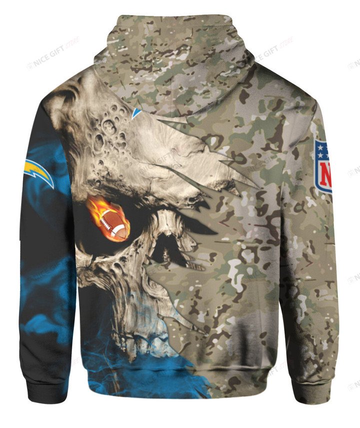 NFL Los Angeles Chargers Camouflage 3D Hoodie
