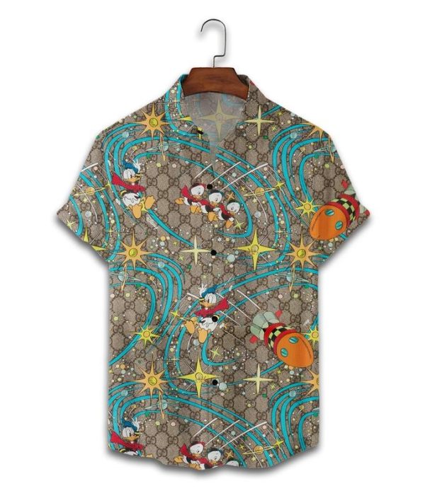 Gucci donald duck hawaiian shirt and short