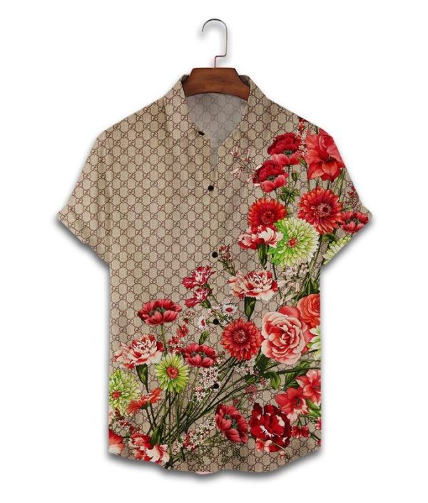 Gucci garden flower hawaiian shirt and short